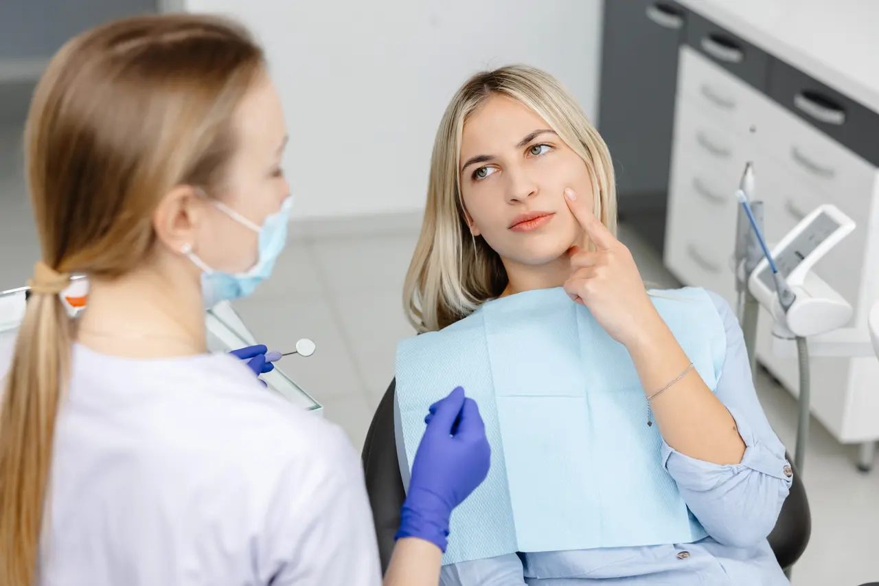 A dental team treating a patient the same day